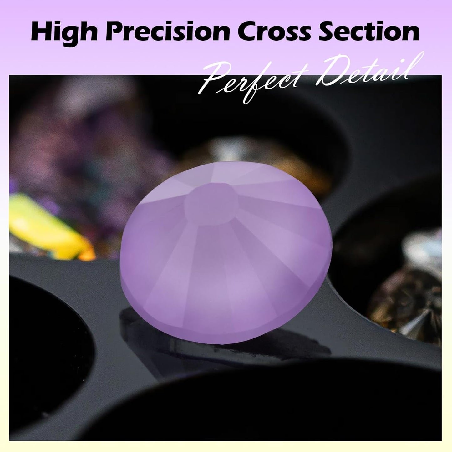 Mocha Lt.Purple Flatback Rhinestones, Glass Rhinestones for Nail Art and Craft, Glue Fix, Loose Crystal Gemstones(Mocha Lt.Purple, SS16, 1440pcs, 3.8-4.0mm)