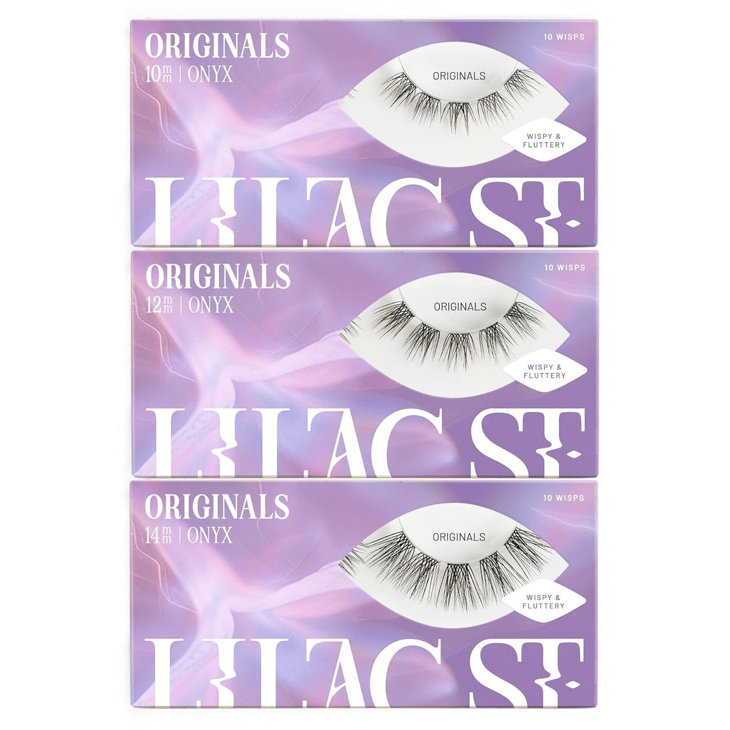 Lilac St - Originals Natural Faux Eyelash Clusters (10-12-14mm) - Soft, Natural Look - DIY Lash Extension Wisps - Lightweight & Lifelike - Lasts 10 Days - Women Founded - 30 Lashes