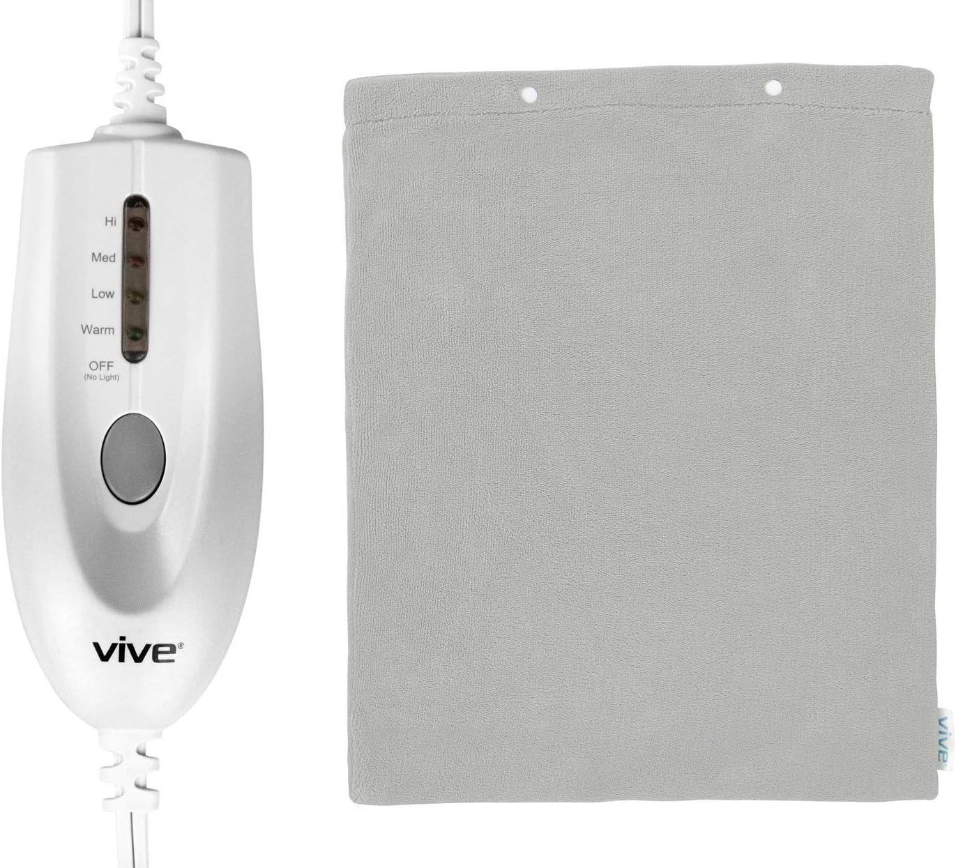Vive Moist Heating Pad - Electric Heated Warming Hot Wrap for Heat Therapy on Back, Knee, Shoulder, Neck Pain, Period Menstrual Cramps, Cats, Dogs, Pets - Portable, Auto Shut Off (12" x 15")