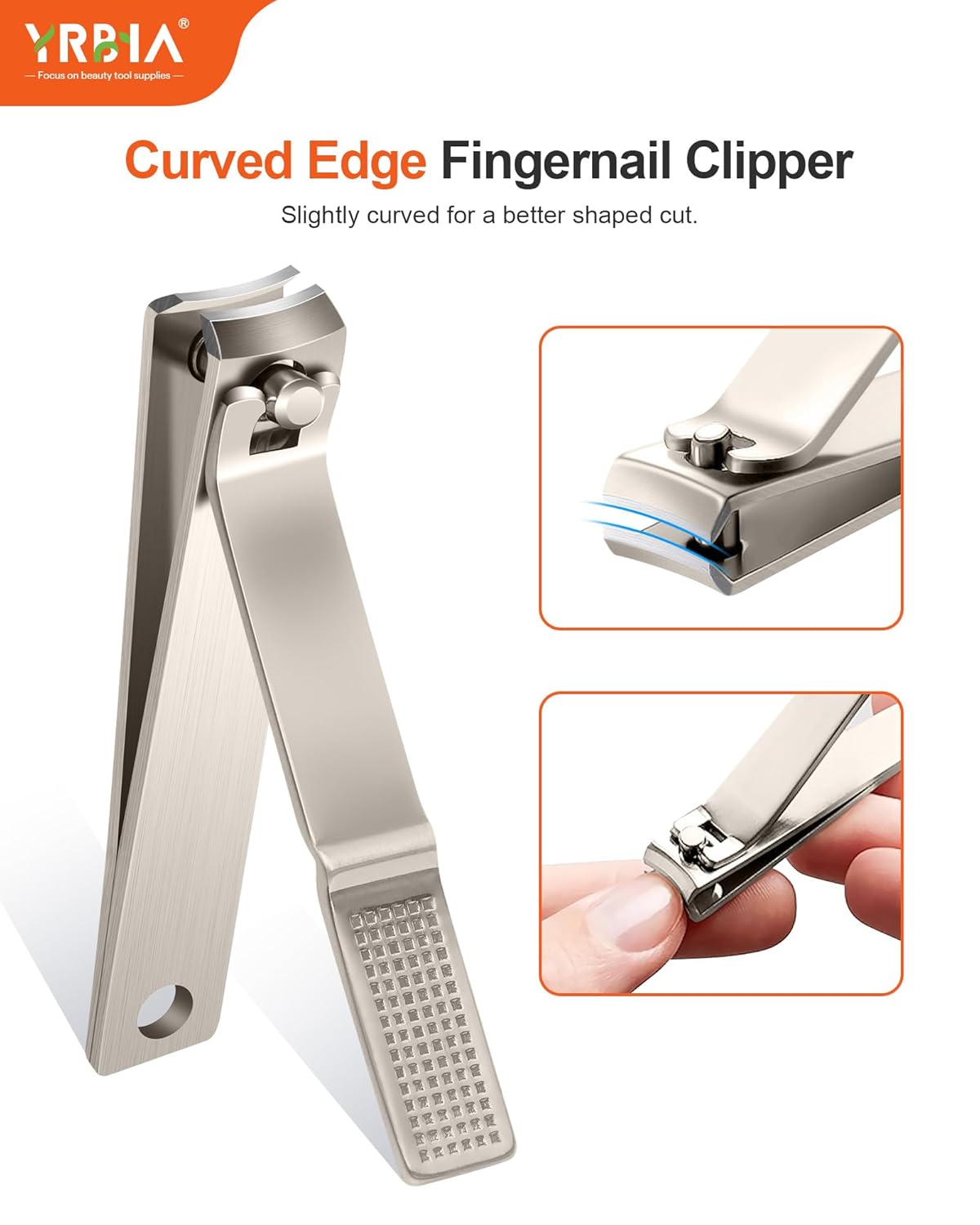 Nail Clippers with Glass Nail File, 4 Piece Ultra Sharp Nail Clipper Set, Professional Fingernail & Toenail Clippers Nail Cutter for Men and Women (Champagne)