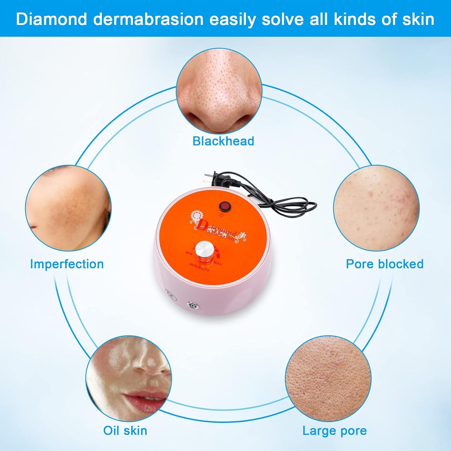Diamond Microdermabrasion Machine Professional Dermabrasion Machine Facial Care Salon Equipment for Vacuum Blackhead Removal
