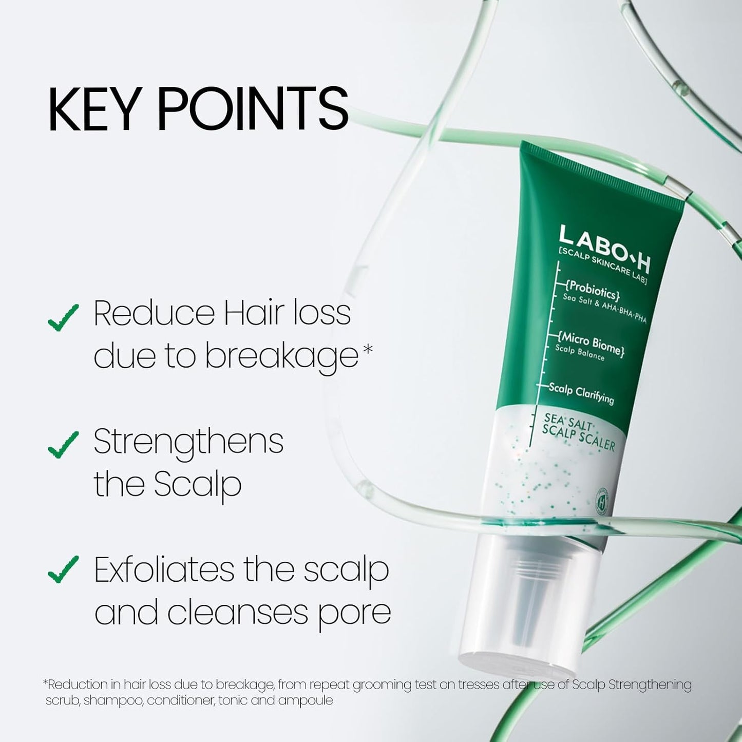 Scalp Strengthening Scrub for Hair Growth & Anti-Loss | Vegan Treatment with Rosemary and Sea Salt, Gentle Moisturizing Exfoliator, Eliminates Build Up & Odor, Sulfate Free, Korean, 7.33 Fl oz.