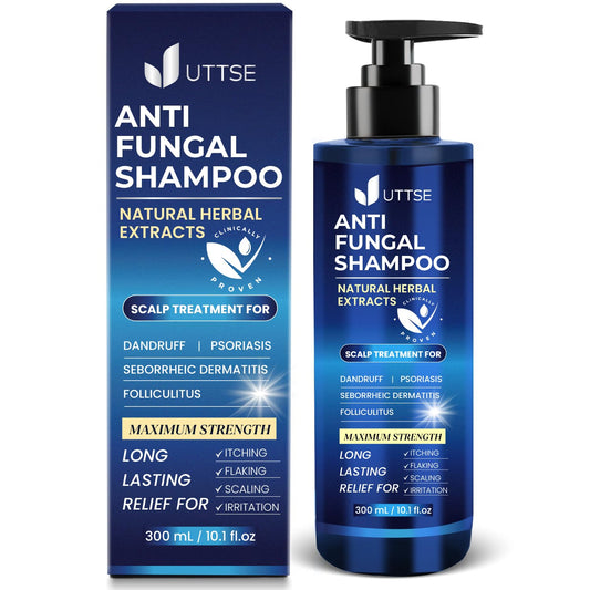 Anti-Fungal Shampoo for Scalp Psoriasis: Dandruff Shampoo for Folliculitis and Seborrheic Dermatitis - Relieves Itchy & Dry Scalp - 300 mL / 10.1 fl.oz