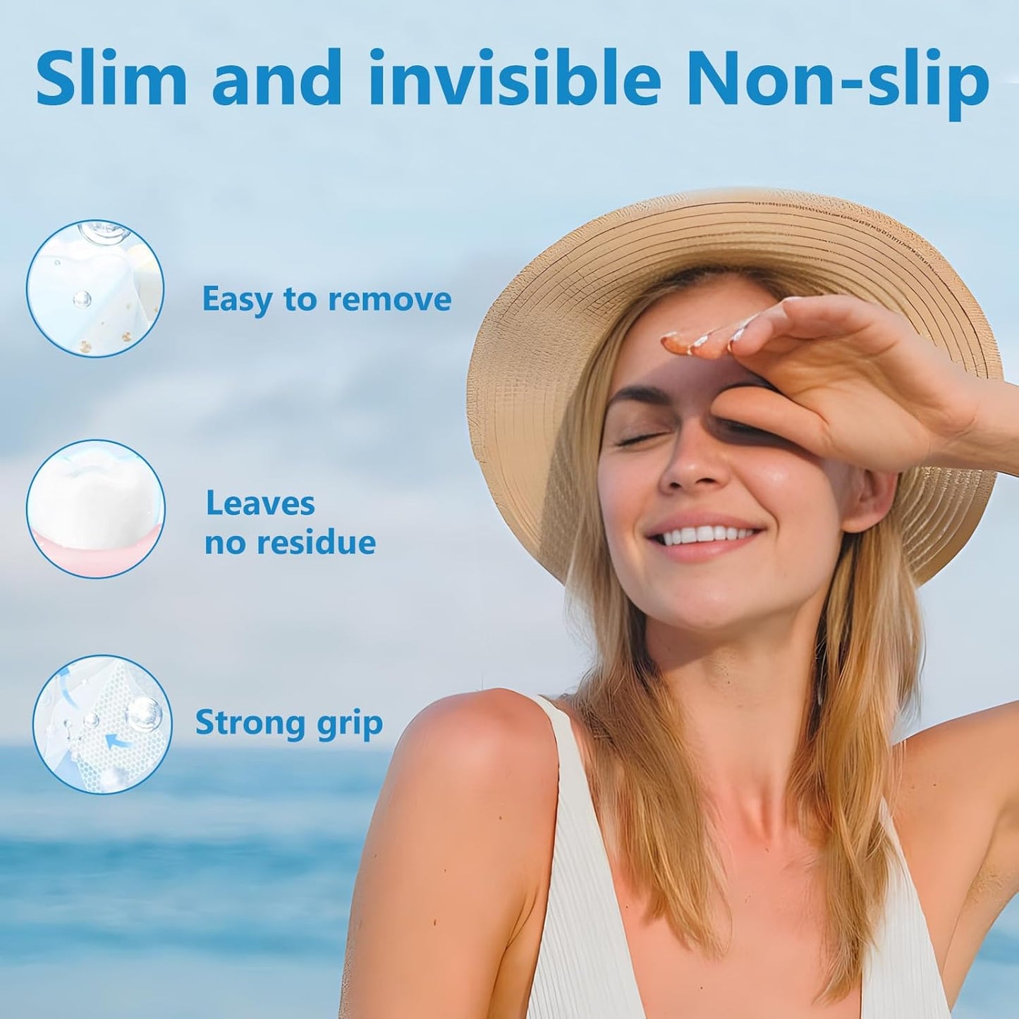 Teeth Whitening Strips for Sensitive, 42 Strips Whitener Safe Whitestrip, Deep Stains Removal Tooth Whitening, Enamel Safe Non-Slip Dry Strip Technology for Whiter Teeth, Mint