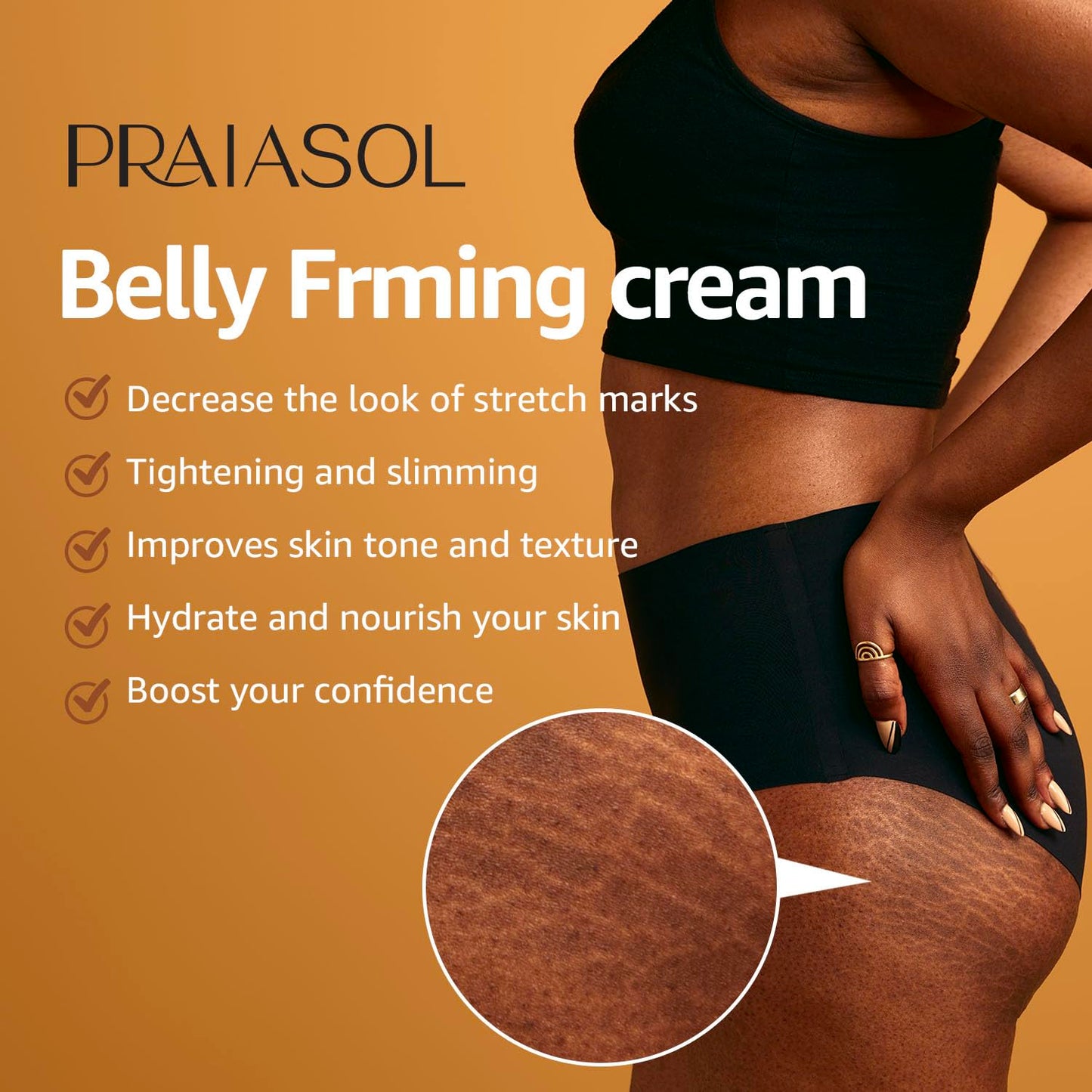 Moisturizing Belly Firming Cream: Firming Cream for Loose Skin - Skin Tightening Cream for Stomach, Arms, Belly, Thighs and Butt 100 ml