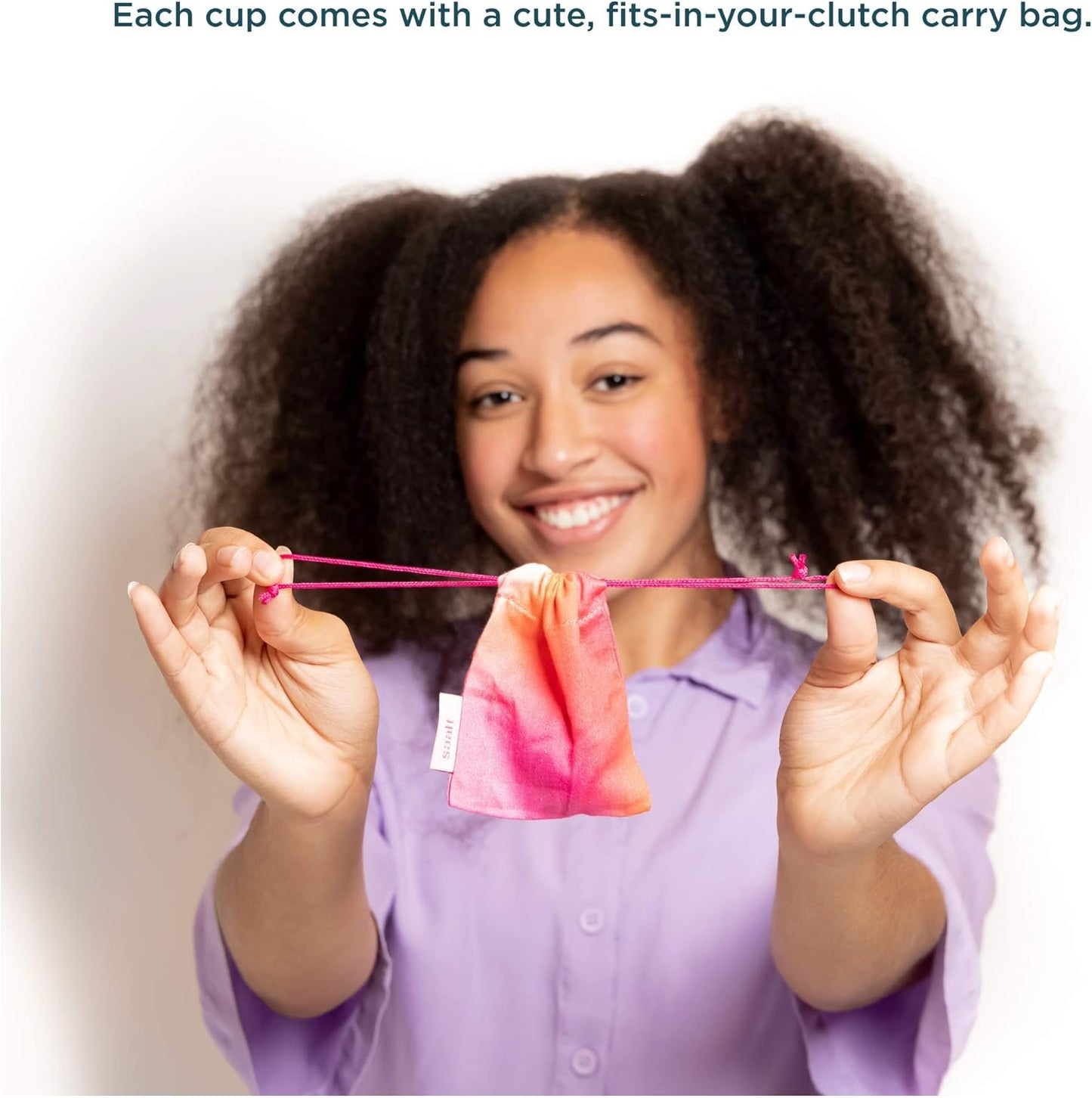 Saalt Teen Menstrual Cup – Reusable Period Cup – Made for Comfortable, Leak-Free Protection Up to 12 Hours – BPA & Latex Free - Wild Rose