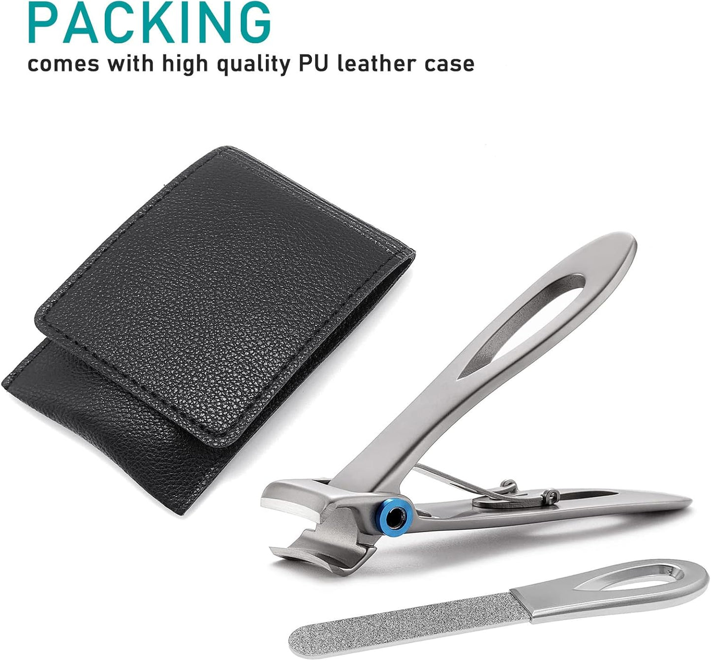 Toenail Clippers for Thick Toenails Wide Jaw Opening Ultra Sharp Toe Nail Clippers for Thick Nails for Seniors, Men, Women, Adult, Seniors, Heavy Duty Stainless Steel