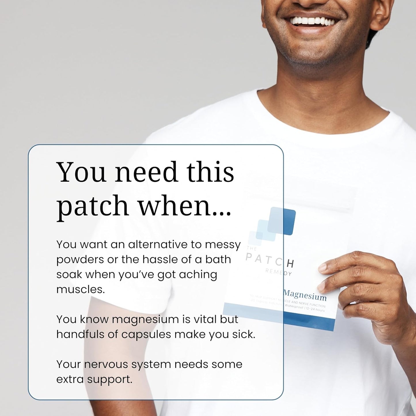 Magnesium Patch | Magnesium Glycinate | 30 Patches