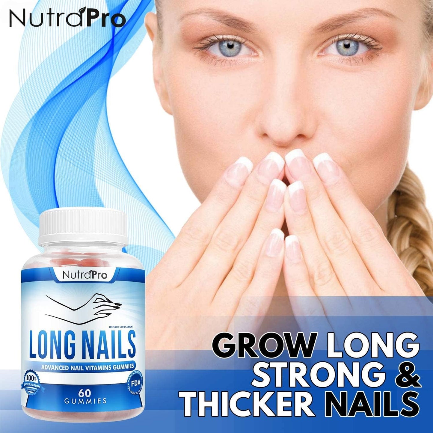 Nail Growth Vitamins for Stronger Nail - No More Chipped Nails.Nail Strengthener And Growth Supplement Gummies – Grow Strong Long Nails With Biotin And Collagen Gummies.