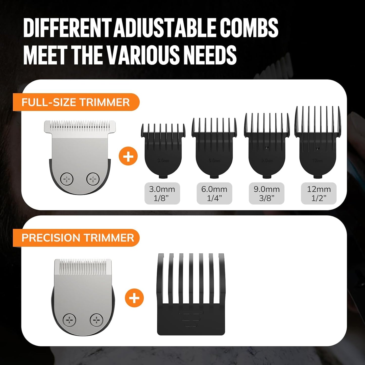 Beard Trimmer for Men Hair Clippers - 6 in 1 Professional Grooming Kit Cordless Hair Clipper Trimmers Set Waterproof,Electric Shaver Razor for Face Nose Body Mustache