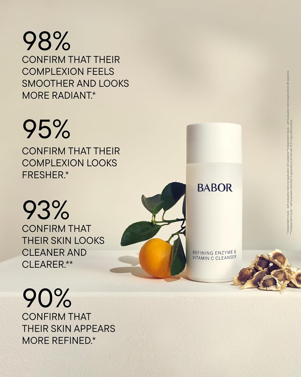 BABOR Refining Enzyme & Vitamin C Cleanser, Enzyme Powder Cleanser, Exfoliating Face Wash Polish, Gentle Facial Scrub to Brighten and Even Complexion