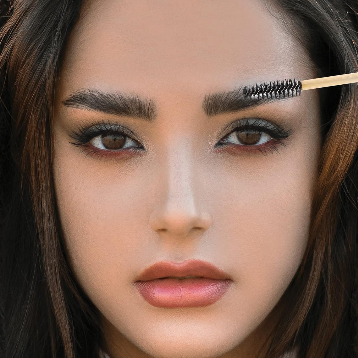 Tbestmax 150 Disposable Mascara Wands Eyelash Brush Spoolies for Eye Lash Extension Eyebrow Bamboo Stick Black