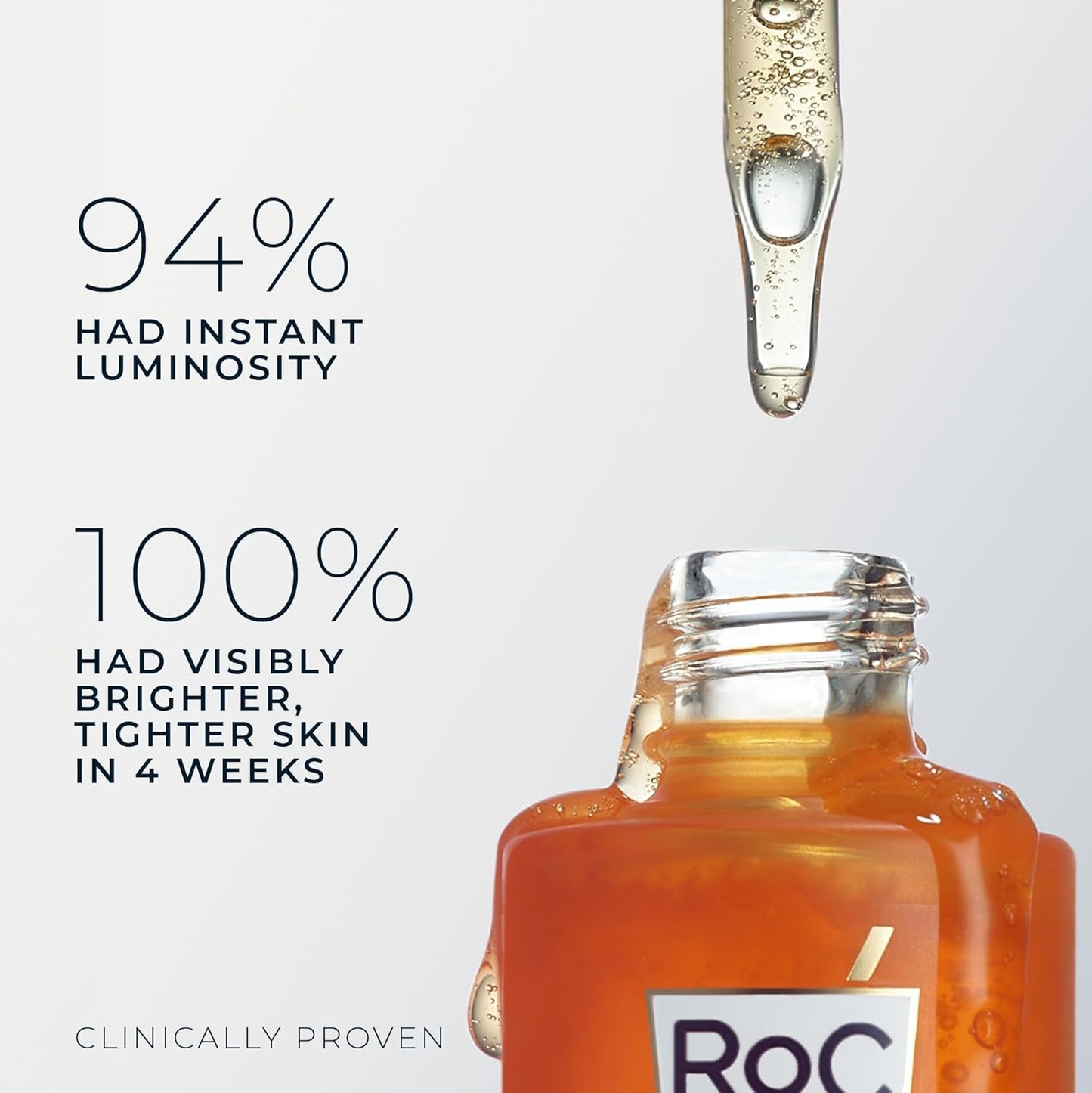 RoC Multi Correxion Revive + Glow 10% Active Vitamin C Serum for Face, Daily Anti-Aging Wrinkle and Skin Tone Skin Care Treatment, Brightening Serum , 1 Fluid Ounce