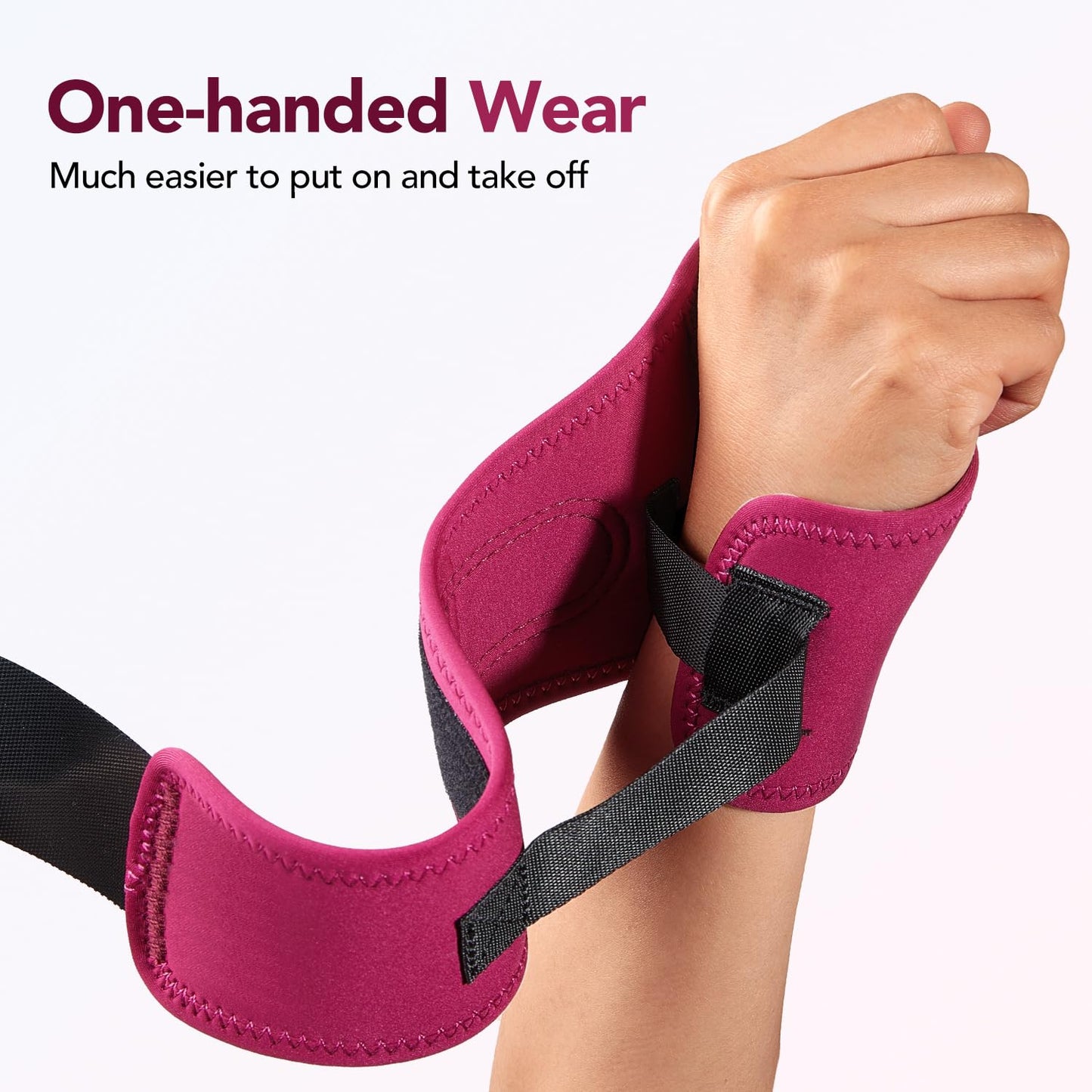 Wrist Brace with Soft Thumb Opening for Mild Carpal Tunnel Relief Tendonitis Arthritis Sprains (Not for Thumb), Compression Wrist Brace for Left Hand, Adjustable Wrist Support Wrap, 1 Unit