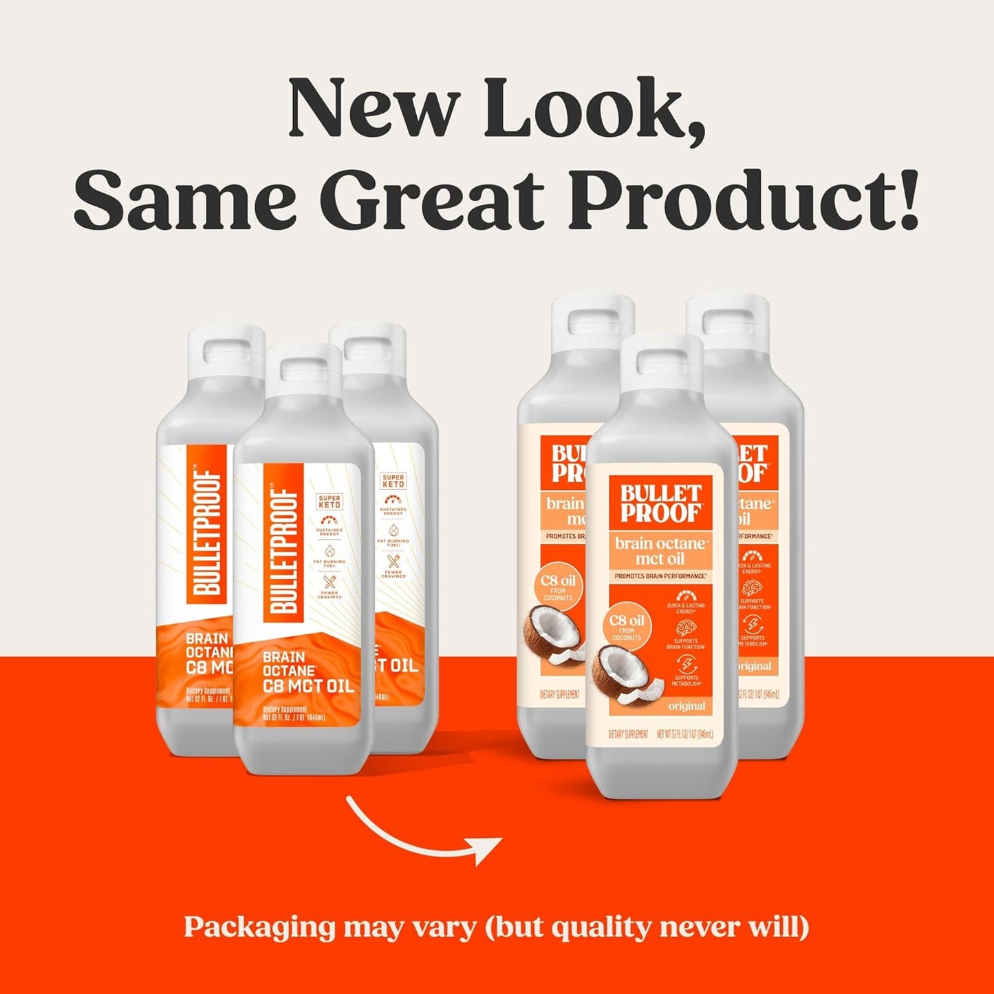 Bulletproof Brain Octane C8 MCT Oil, 32 Ounces (Pack of 3), Keto Supplement for Sustained Energy and Craving Support