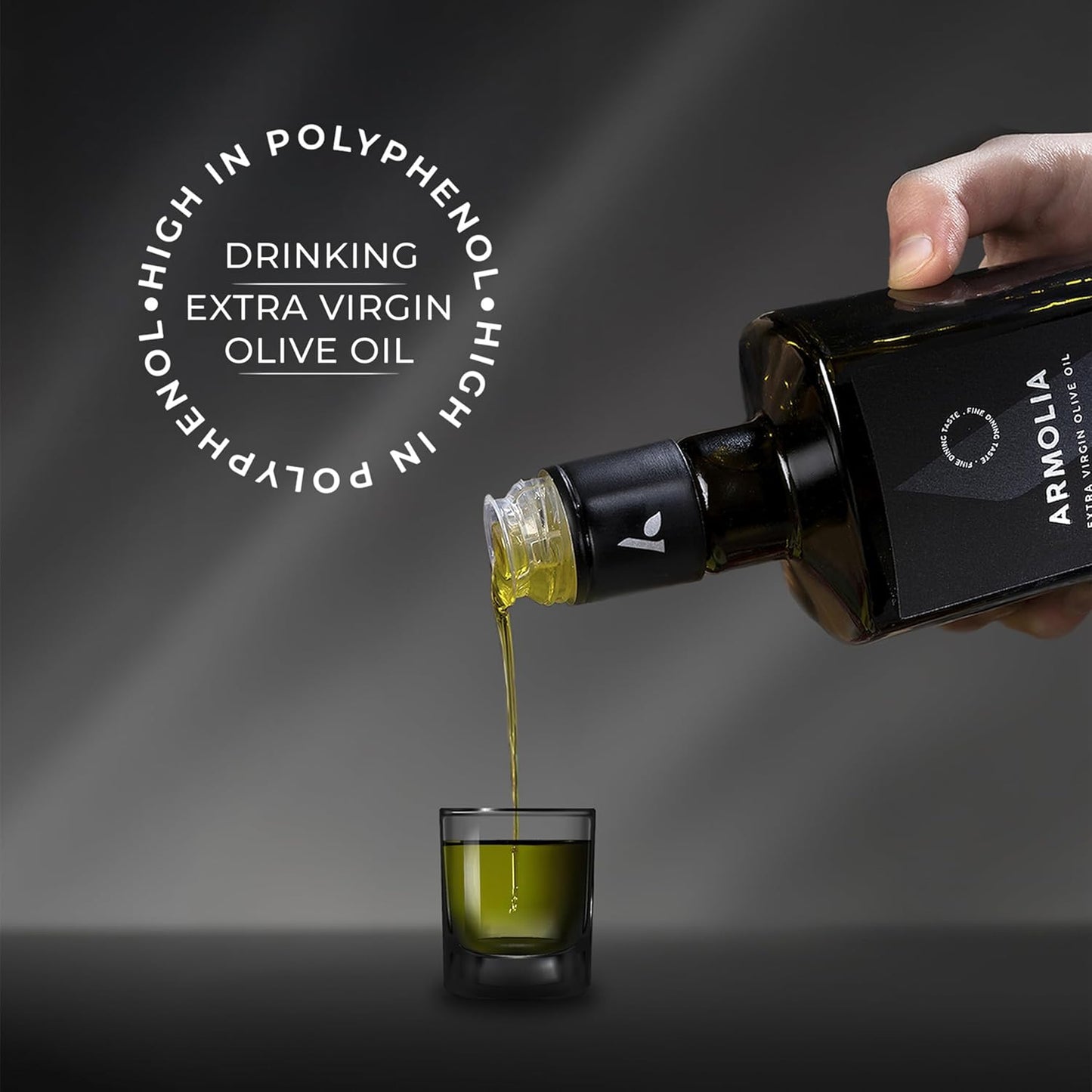 ARMOLIA 6-Pack Olive Oil Extra Virgin, Cold Pressed, Early Harvest, High Polyphenol (<400mg/kg), Low Acidity (0.14%), 2025 Gold Award Winner, Drinking Premium Glass Bottle EVOO ( 6 Pack x 500mL, 101.4 Oz )