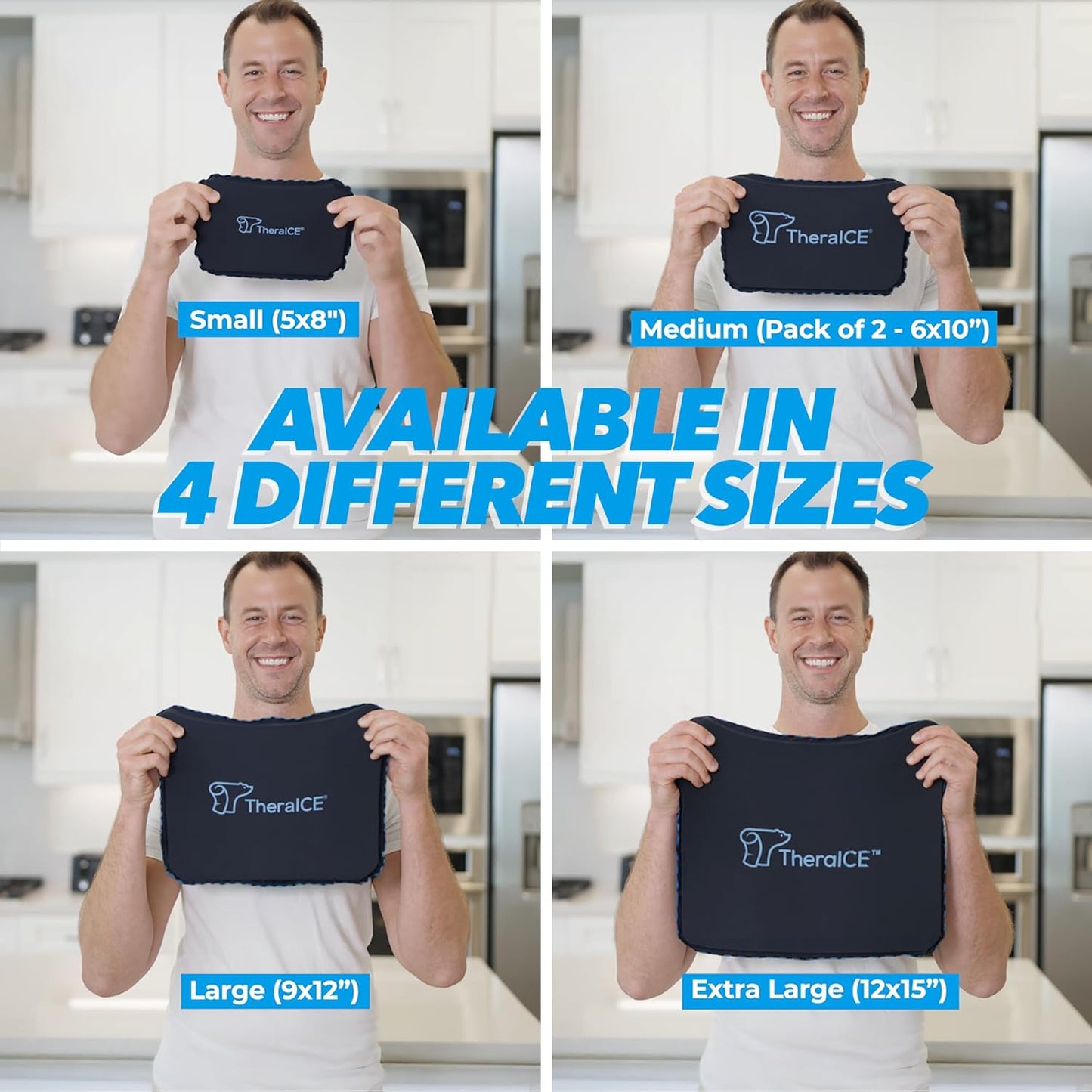 TheraICE PROpack Ice Pack for Injuries, Reusable Soft Multipurpose Cold Gel Ice Pack for Muscular Back Pain, Shoulder, Hip, Knee - Flexible Cold Compress Wrap for Minor Aches & Pains - 9 x 12