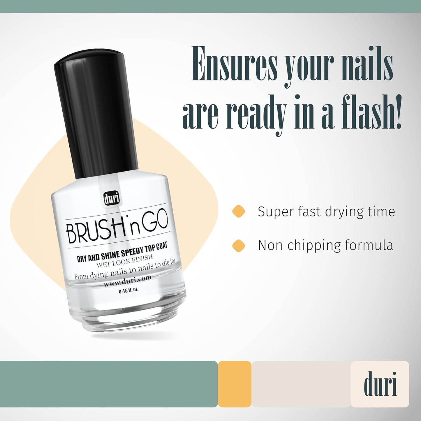 duri Brush’n Go Dry and Shine Speedy Top Coat (Brush'N Go (Pack of 2))