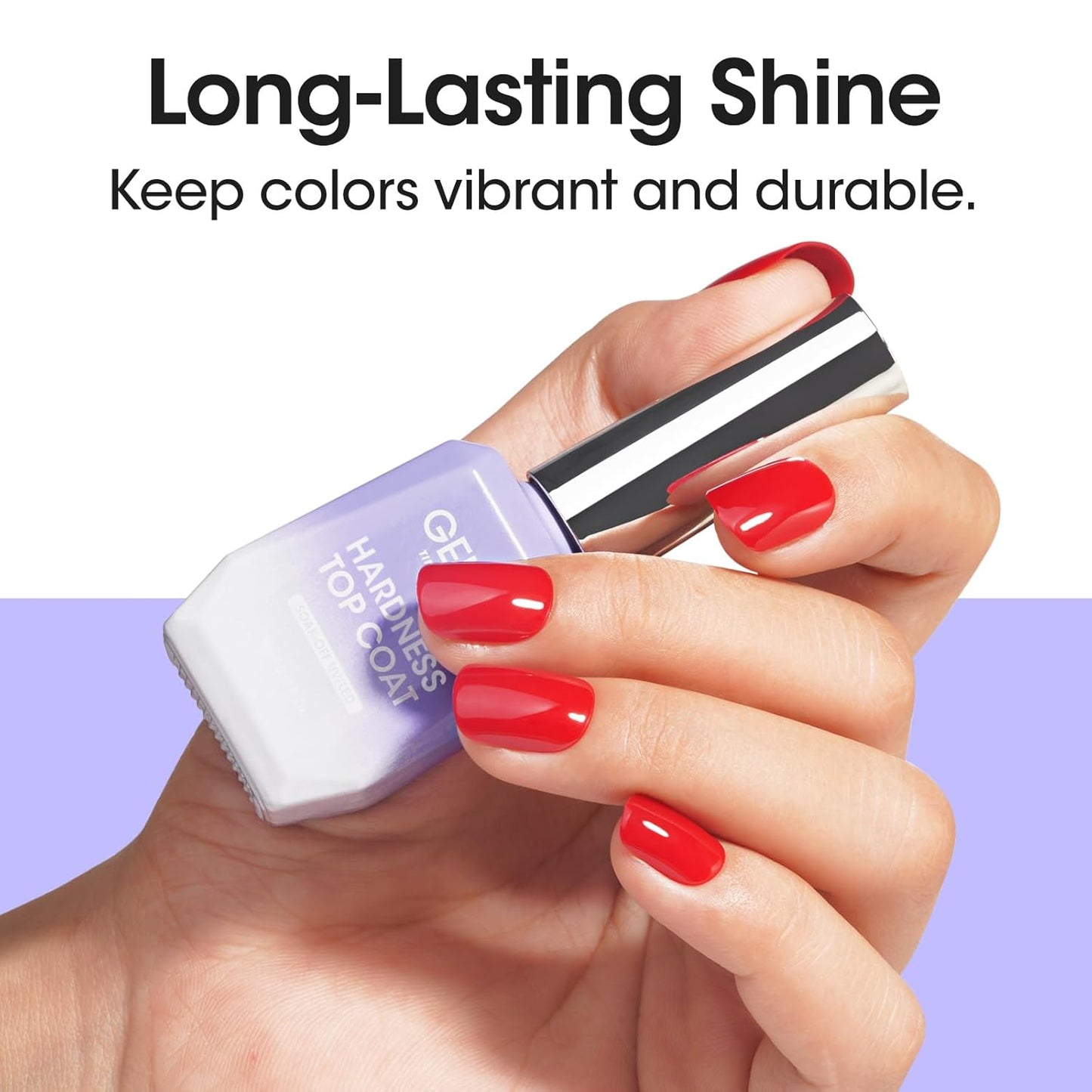 GELLEN No Wipe Gel Top Coat, 18ml Tempered Scratch Resistant Clear Nail Polish Finish, Soak Off UV Lamp Top Gel, High Gloss Shiny & Long Lasting Top Coat for Starter Nail Salon Art DIY Manicure