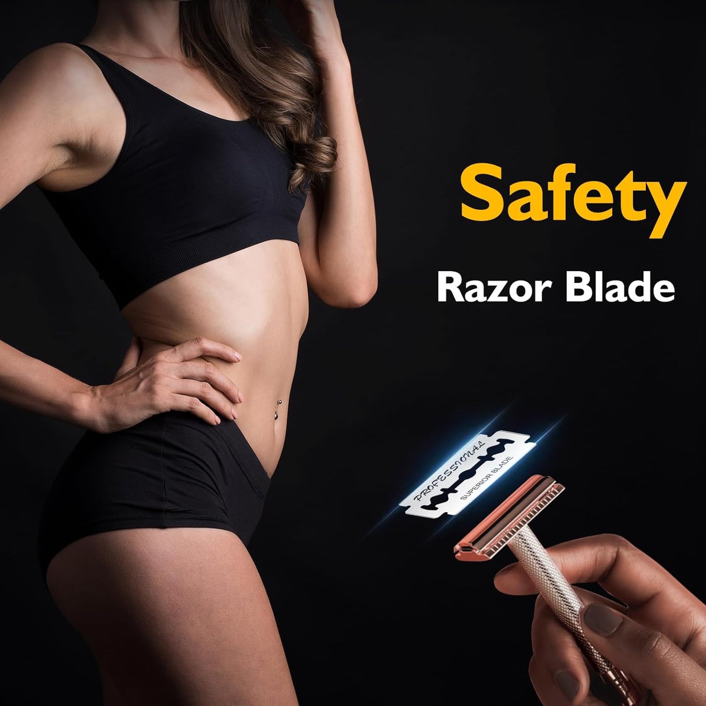 Double Edge Safety Razor Blades for Men and Women,50 Count Platinum Coated Shaving Razor Blades for Smooth and Precise Shave-Compatible with Bread Lame