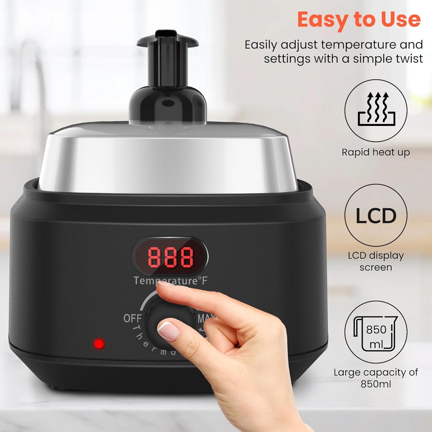 TASALON New Upgrade Professional Hot Lather Machine for Shaving - 850ml Large Capacity Shaving Heater Foam Maker with Digital Temperature Display and 2 pumps, Home Use, Salon, and Barber Shops