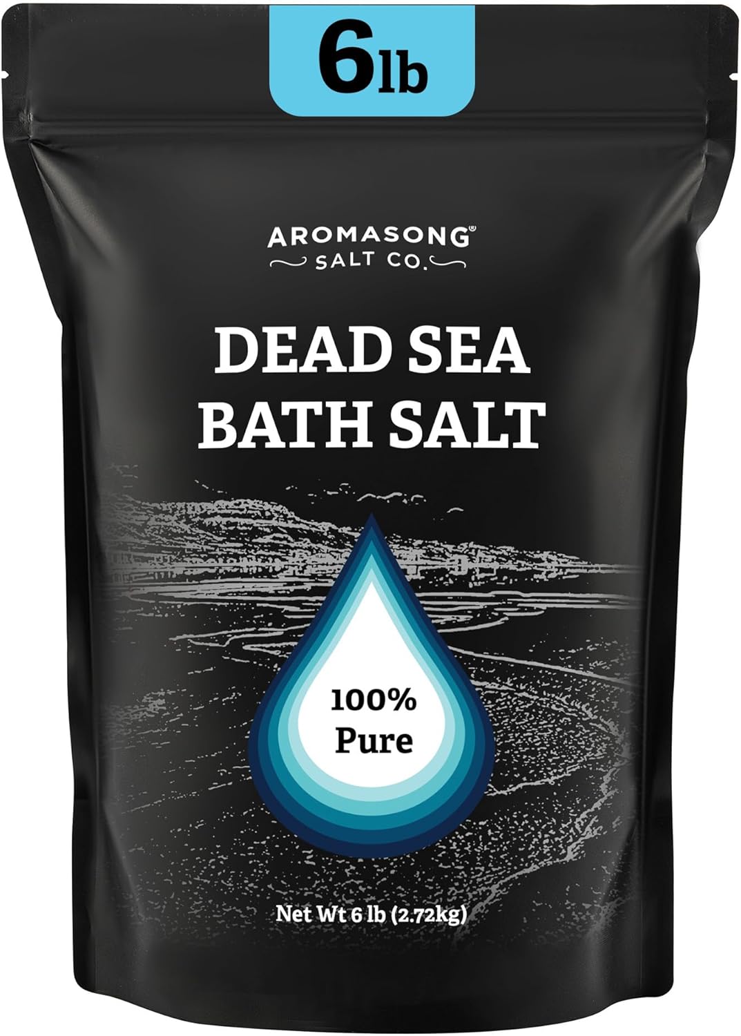 Aromasong Dead Sea Salt Bath Soak 6 Lbs. Bulk Pack – 100% Natural Dead Sea Salts for Soaking, Relaxation, and Detoxification of Skin, Dead Sea Salts for Bath to Rejuvenate and Refresh.