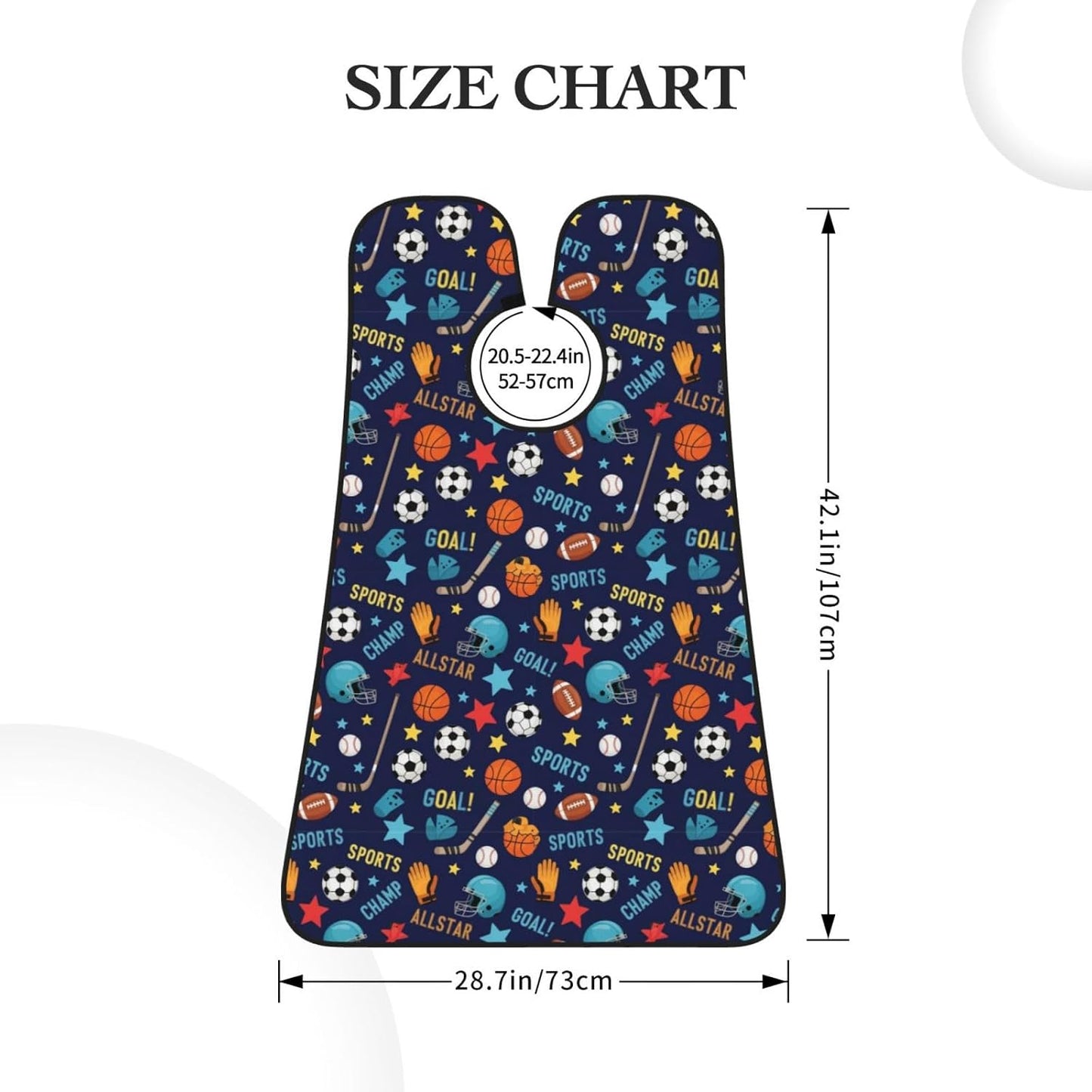 No-Slip Shaving Bib, Beard Grooming Apron with Strong Suction Cups, Ice Hockey Ball Soccer Basketball Baseball Football Sport