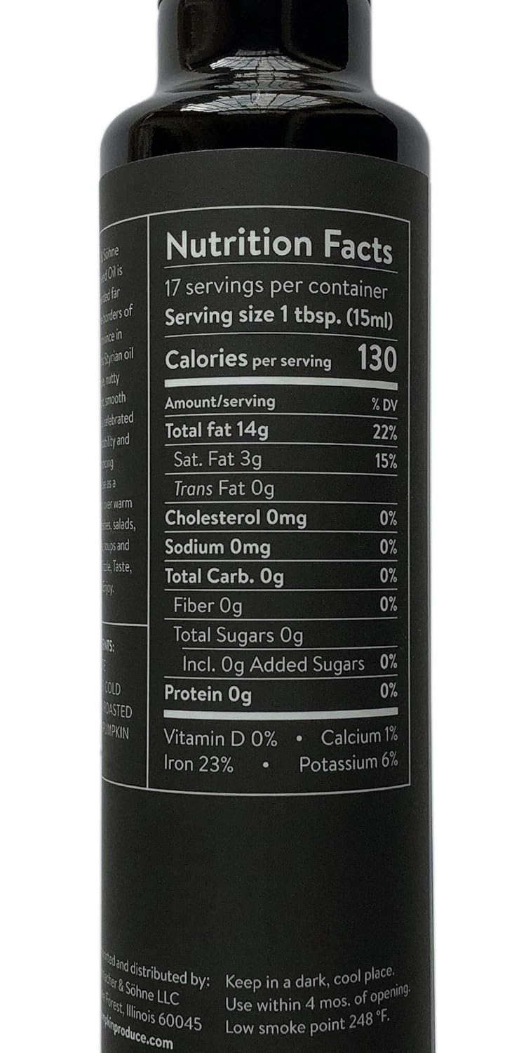 Schlacher & Söhne Styrian Pumpkin Seed Oil: 100% Pure, Cold Pressed, Non GMO, Gluten Free, Vegan, May Helps in Hair Growth, Made in Austria (3 Pack of 250 ml)