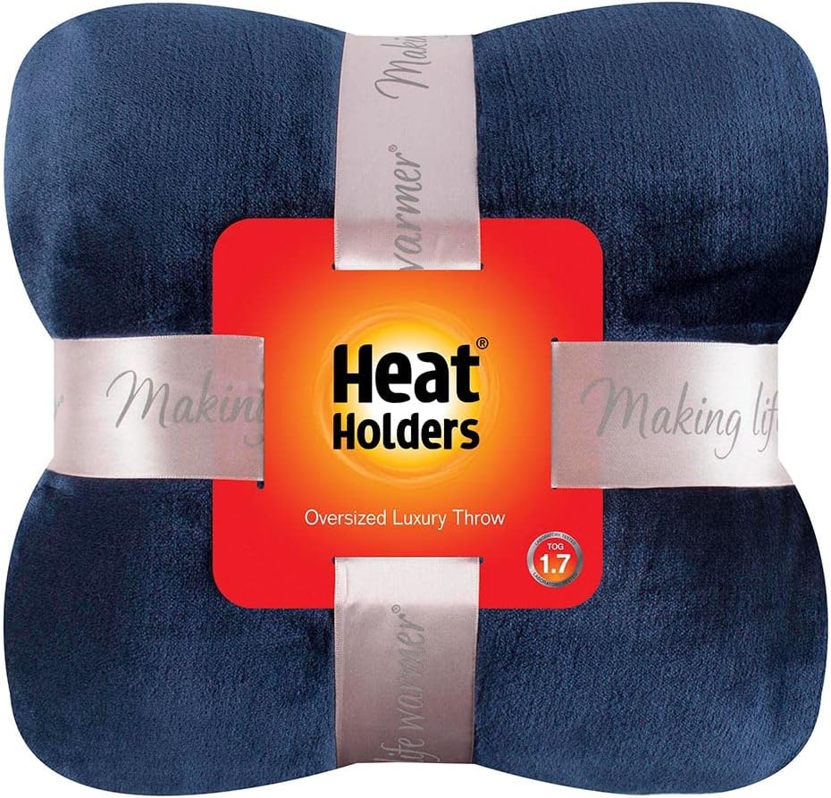 HEAT HOLDERS Oversized Throw/Blanket - Warm and Luxuriously Soft Fur-Like Fleece - Ideal for Bed, Sofa, Travel and Gifts | Mulled Wine