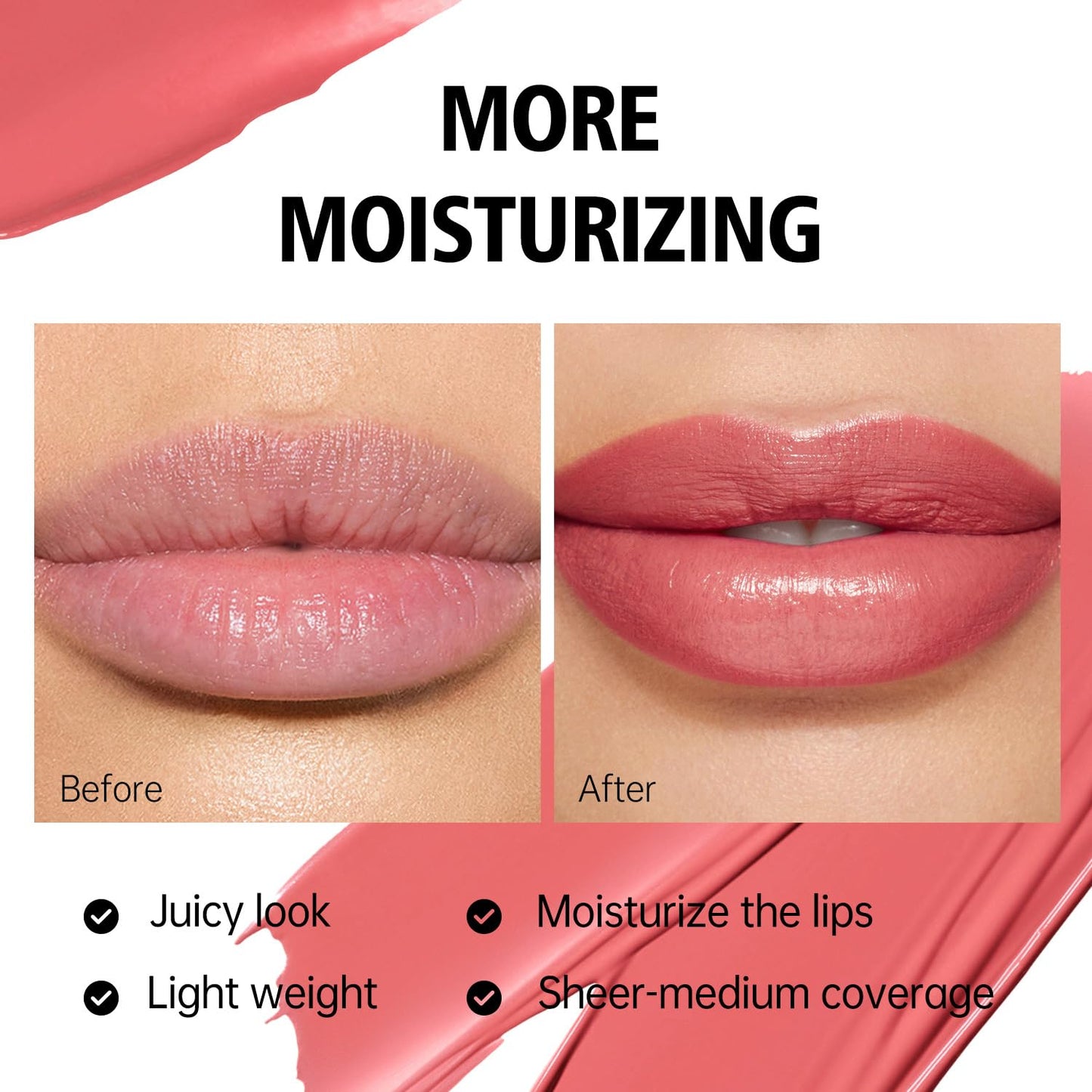 MAKI YIKA Moisture Burgundy Lipstick for Women Hydrate Lip Balm for Dry Cracked Lips Weightless Glossy Lip Color Juicy Finish,MA061 Red Tone