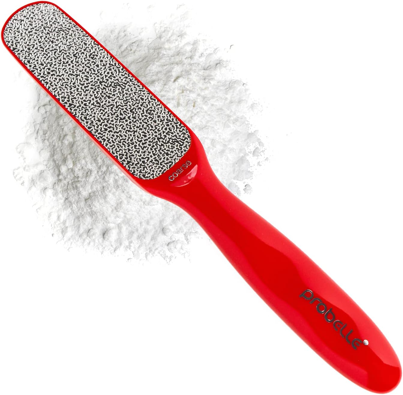 Probelle Double Sided Multidirectional Nickel Foot File Callus Remover - Immediately Reduces calluses and Corns to Powder for Instant Results, Safe Tool (Red)