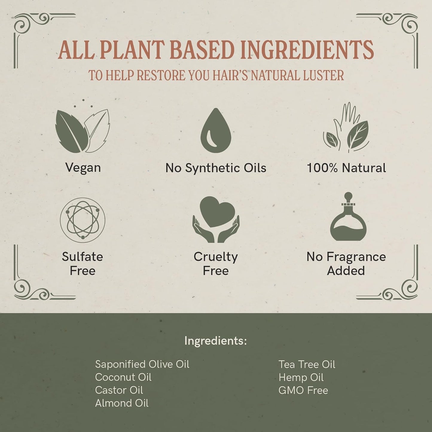 J·R·LIGGETT'S Shampoo Bar - Tea Tree Formula, All Natural Solid Shampoo Bar for Hair with Coconut Oil & Almond Oil, Sulfate Free, GMO Free, Fragrance-Free, Managing Scalp Conditions, 3.5 oz - 3 Pack