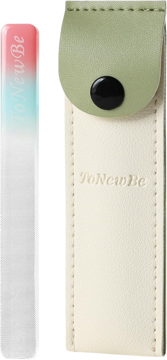 Nano Glass Nail Shiner Kit, 3-in-1 Manicure Tool-Nail Buffer for Shaping Buffing and Polishing Natural Nails, Fine Crystal Nail Files, Professional Manicure Tools for Home and Salon Use