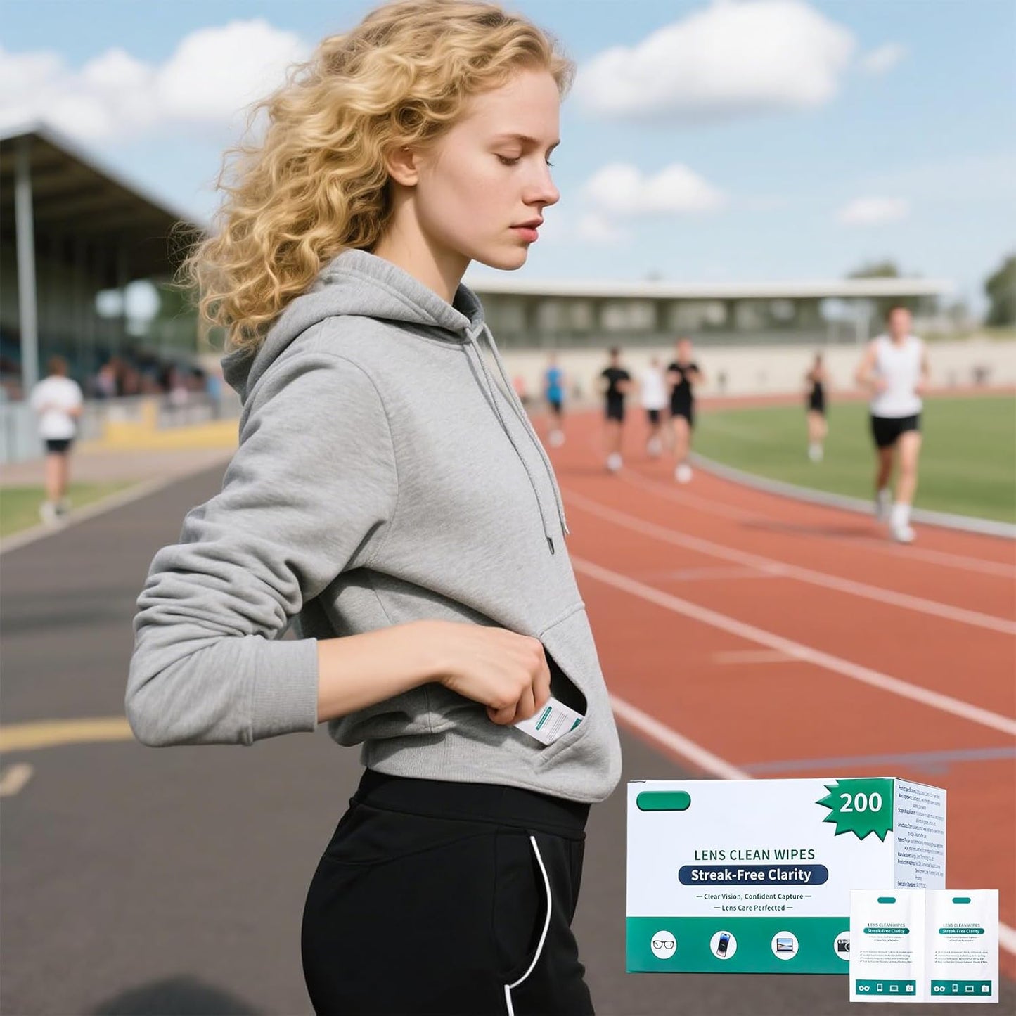 Eye Glasses Cleaner Wipes,Lens Wipes for Glasses/Sunglasses/Eyeglasses,Cleaning Wipes,Lens Wipes Individually Wrapped,Safe for All Lens Surfaces(200PCS)