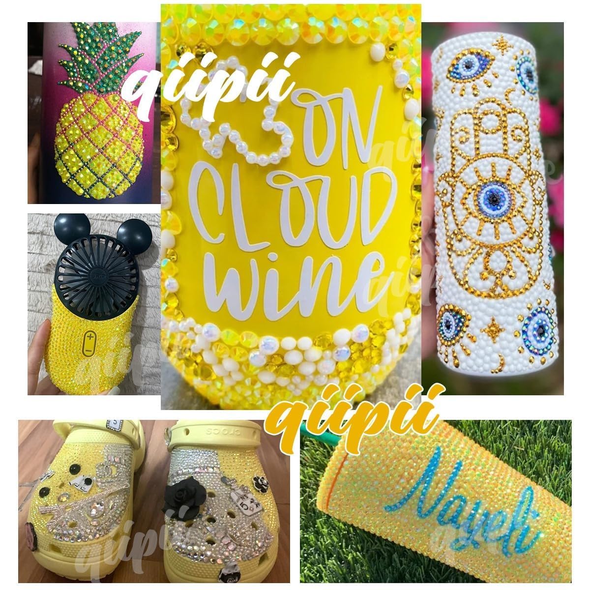 Light Champagne AB Resin Rhinestones for Crafting 3mm 4mm 5mm Flatback Jelly Stones Bulk SS10 SS16 SS20 Non-Hotfix Diamonds Crystals Gems for Nails Face Eyes Makeup Body Tumblers Bottles Crafts