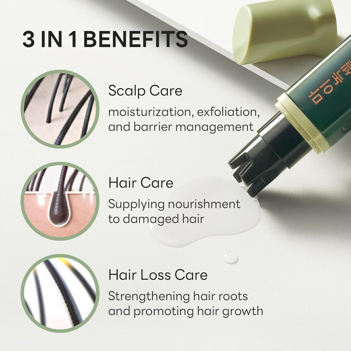 Scalp Intensive Hair Growth Serum｜Biotin & Panthenol Leave-In Ampoule for Hair Loss, Thinning Hair, Scalp Hydration & Strengthening｜Korean Hair Care (2.02 fl oz)