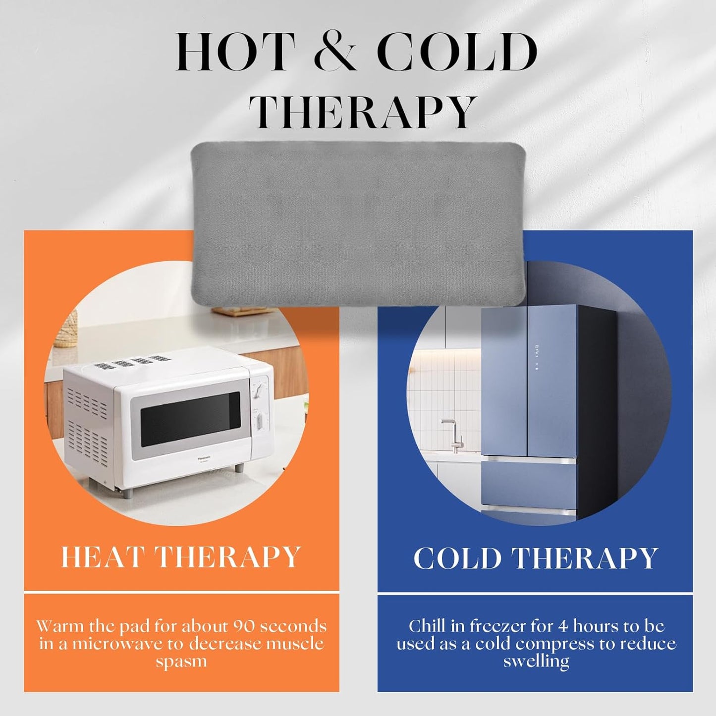 Microwavable Heating Pad with Washable Cover 13x7 Inch Flaxseed Microwave Hot Pack, Lavender Scent, Moist Warm Compress for Relaxation, Non-Electric & Portable