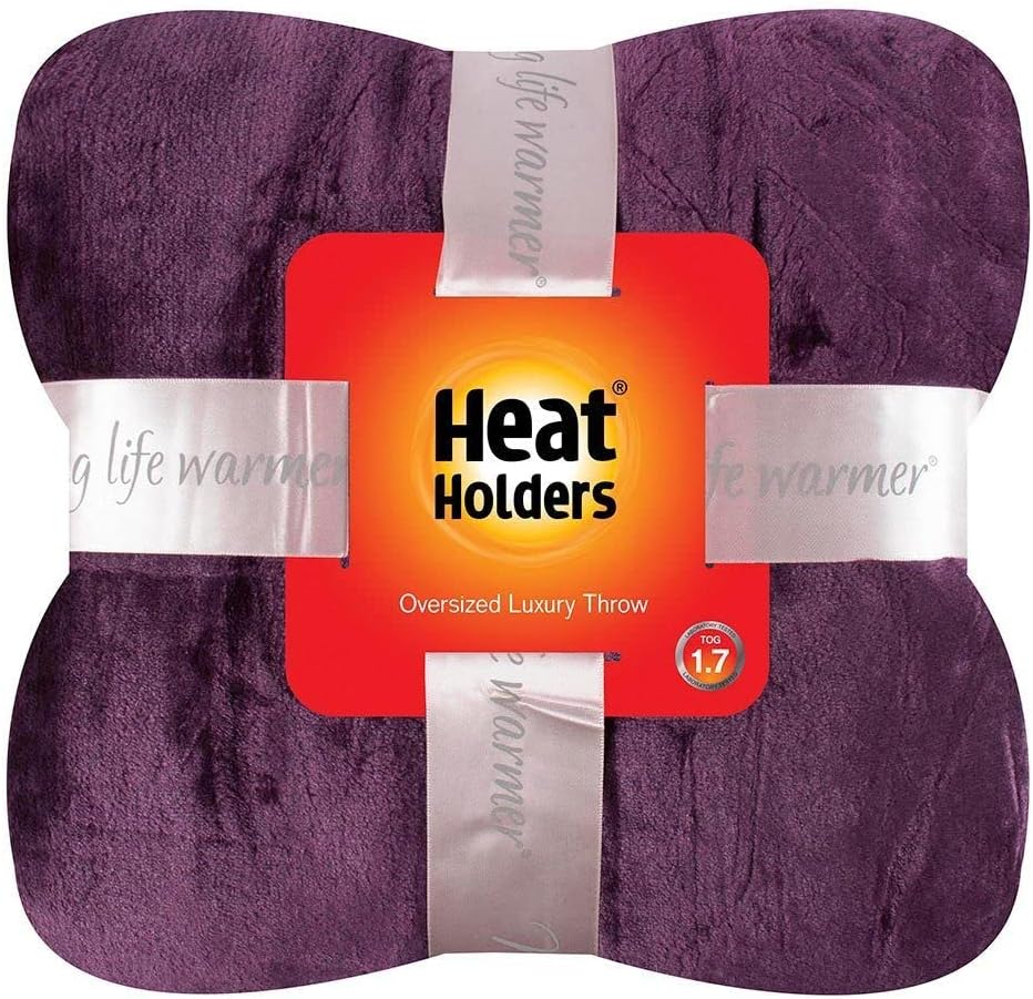 Heat Holders Personal-Sized Throw - Warm and Luxuriously Soft Fur-Like Fleece - Ideal for Bed, Sofa, Travel and Gifts | Moon Rock / 50x70 inches
