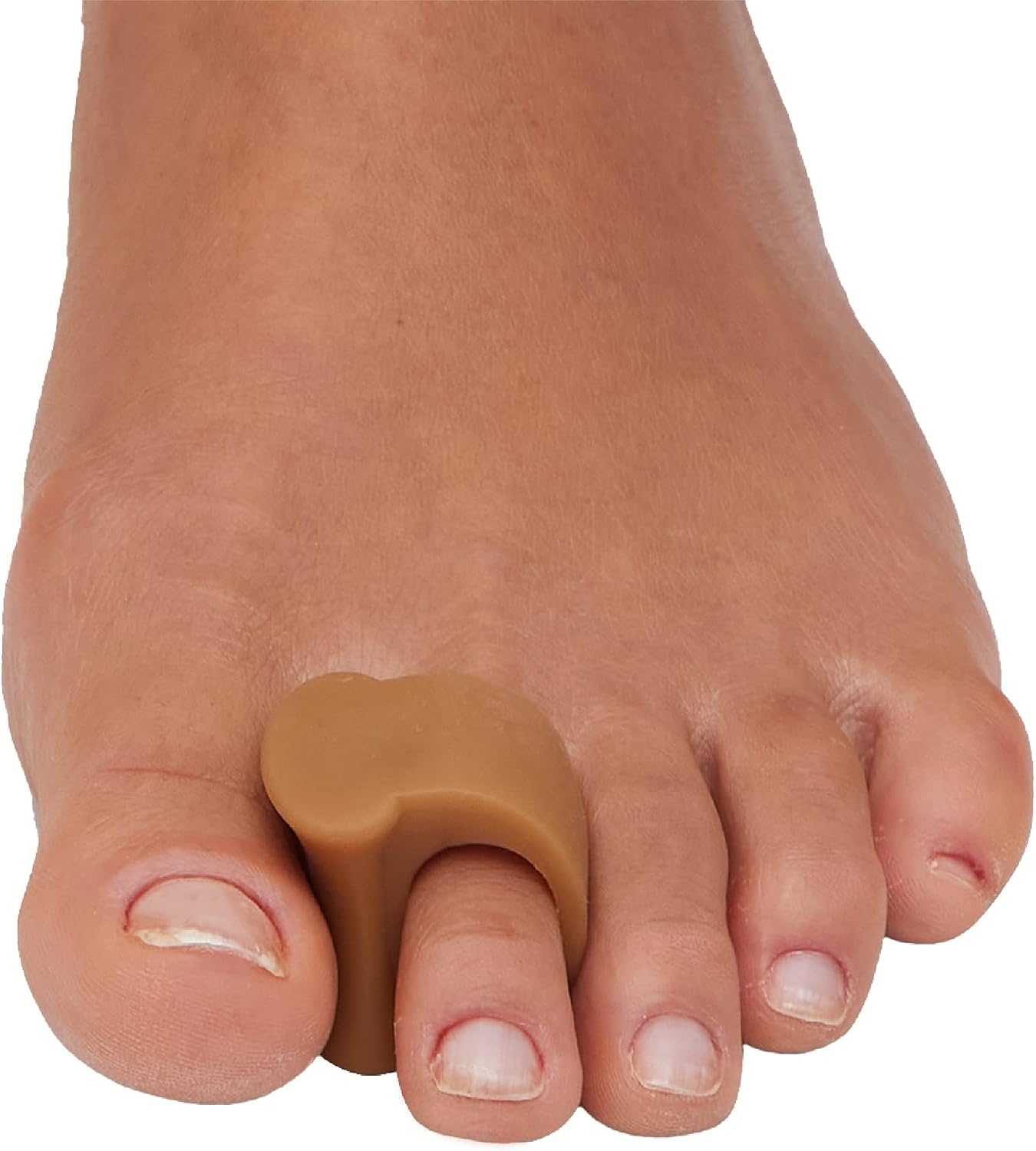 ZenToes Gel Toe Separators for Overlapping Toes, Bunions, Big Toe Alignment, Corrector and Spacer - 4 Pack (Honey)