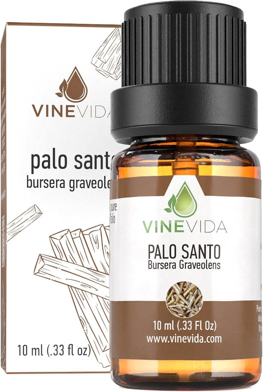 VINEVIDA Palo Santo Essential Oil - Undiluted, 10 mL - DIY Candle Scents, Safe for Skin