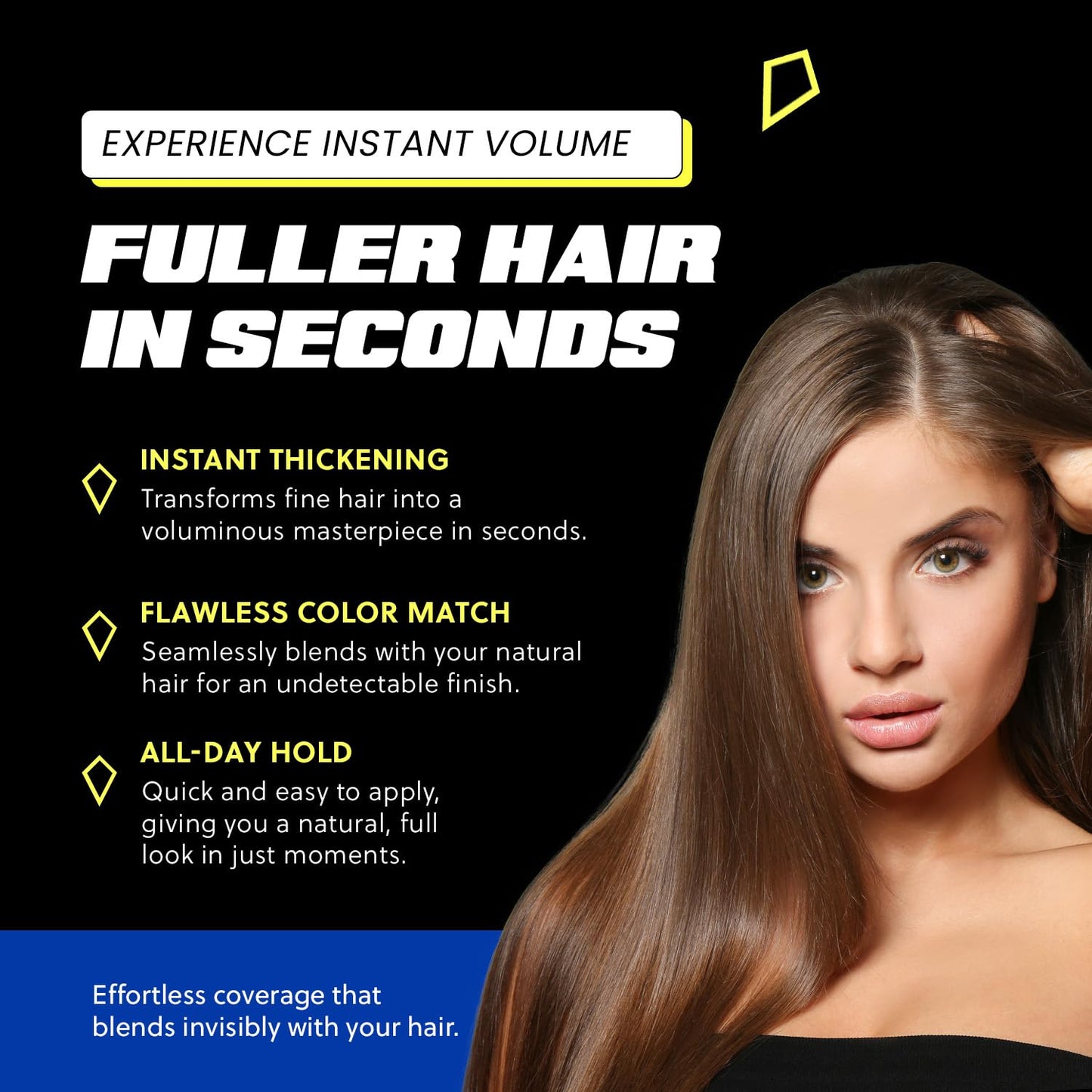 PrimeLook Hair Building Fibers, Luxurious Building Fibers for Thinning Hair, Superior Formula for Men & Women, Instant Volume, Matches Colors (27.5g, White)