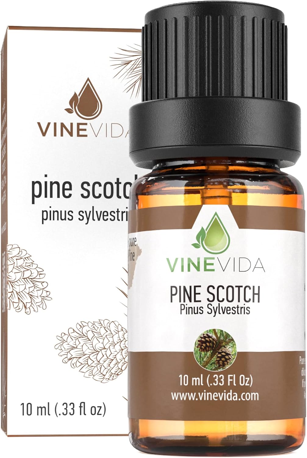 VINEVIDA Pine Scotch Essential Oil 10 mL - Undiluted Pine Scotch Oil 10 mL - DIY Candle Scents for Candlemaking - 10 mL Essential Oil for Soap Making Safe for Skin (4OZV-OBP-PIN-SCO-10ML)