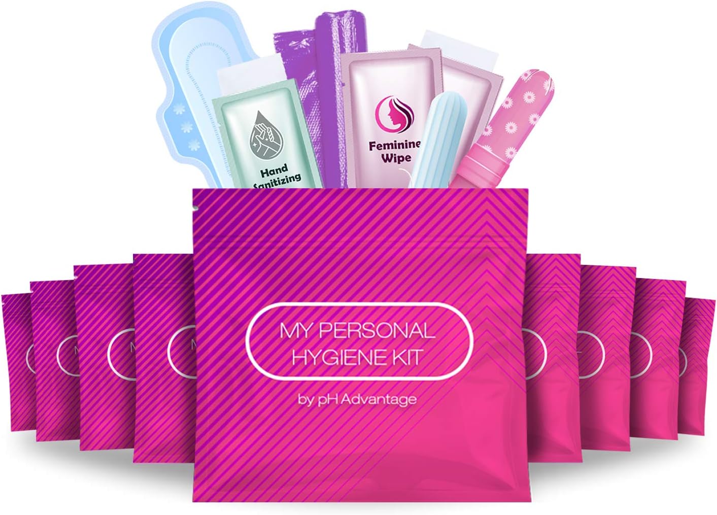 Portable Period Kit: Essential Period Pouch for Teen Girls in School, Travel, and Daily Use - Ideal for Parents, Schools, Churches, Businesses, and Homeless Outreach - Pink (Menstrual Kit, 10)