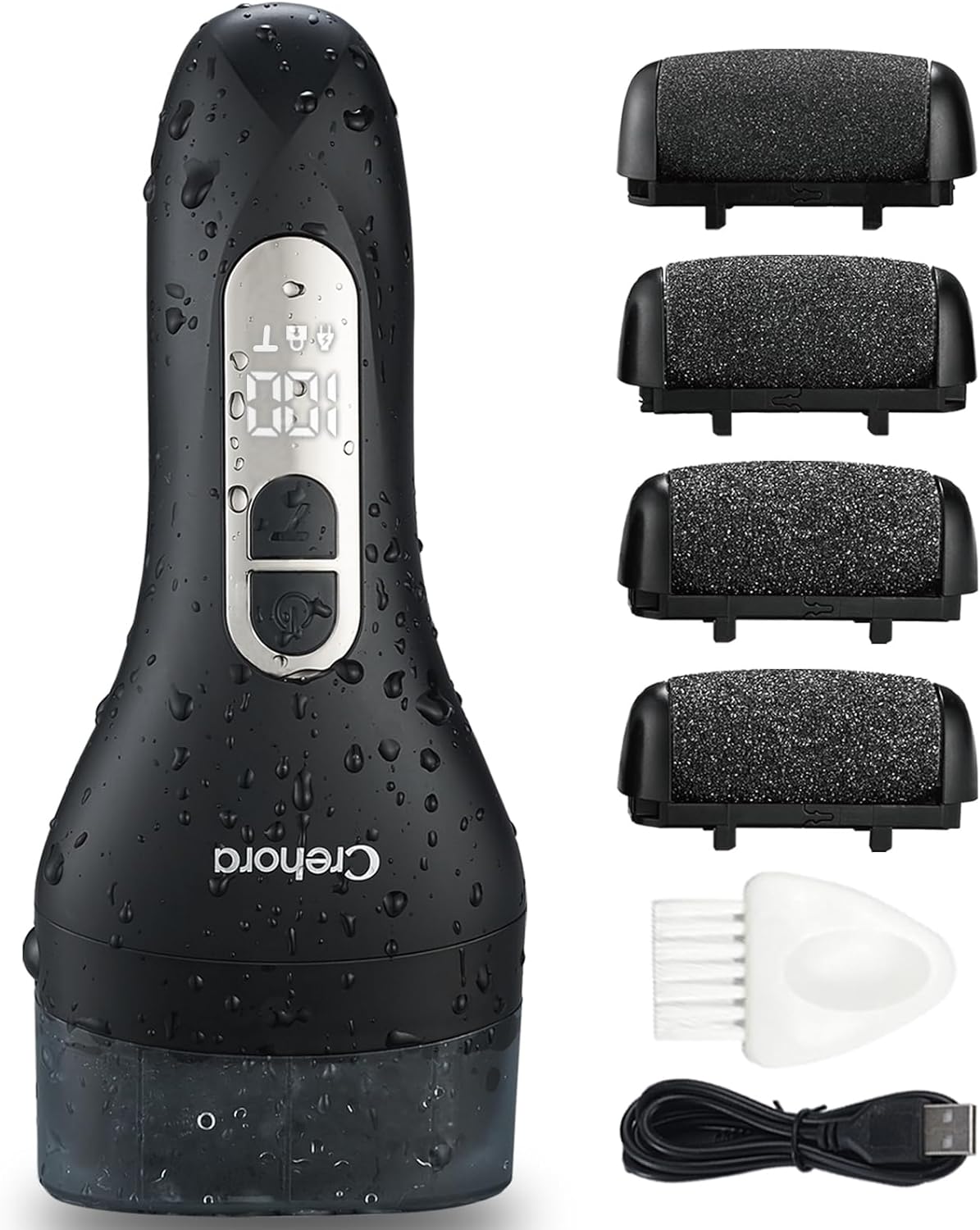 Rechargeable Electric Foot Callus Remover - Waterproof Pedicure Tool for Hard, Cracked, Dry Skin