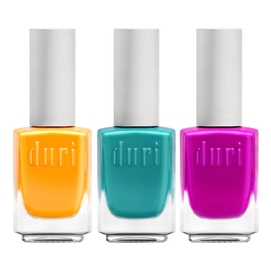 duri Trio Neon Nail Polish Set - GBD203 Oh My Neon, Matte Finish, Quick Drying, 0.45 Fl Oz each