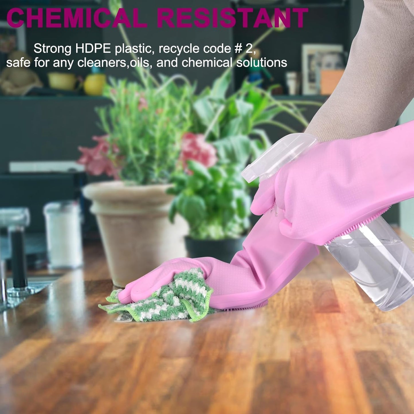 Spray Bottles - Plastic Spray Bottles for Cleaning,Empty Spray Bottle for Plants, Pet, Hair - Refillable Spray Bottle with Adjustable Mist/Stream - 16.9oz/2Pack (Clear)