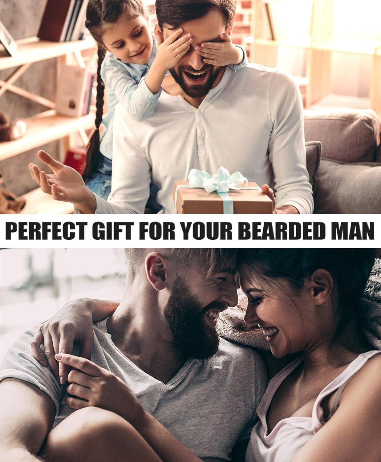 Beard Grooming Kit for Men Care: with Beard Shampoo - Oil - Balm - Brush - Comb - Scissors & Storage Bag, Fathers Day - Christmas - Birthday Gifts for Men, Stocking Stuffers for Him/Boyfriend/Husband