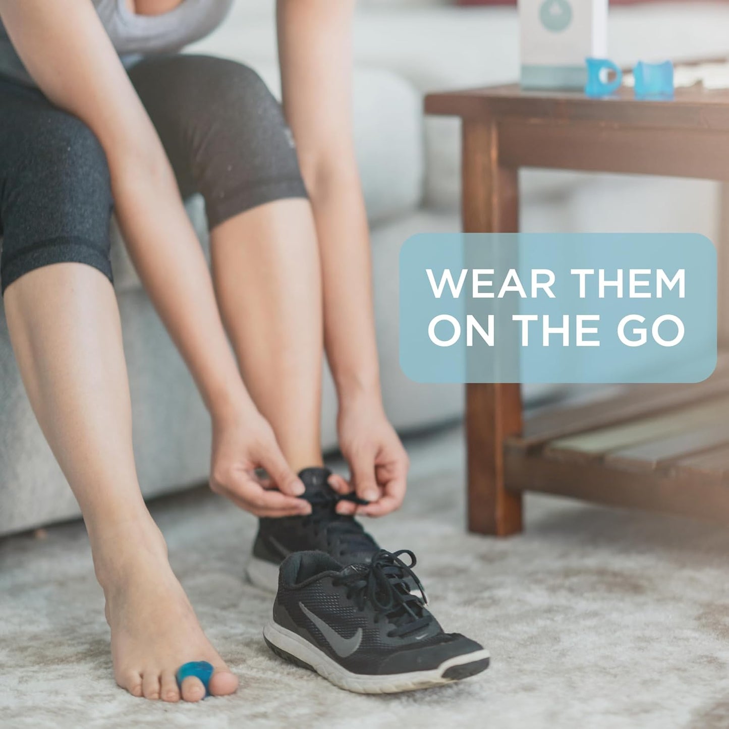 Mind Bodhi Single-Loop Toe Separators 4-Pack: Correcting Bunions and Restoring Toes to Their Original Shape - For Men and Women - Toe Spacers Bunion Corrector - Blue