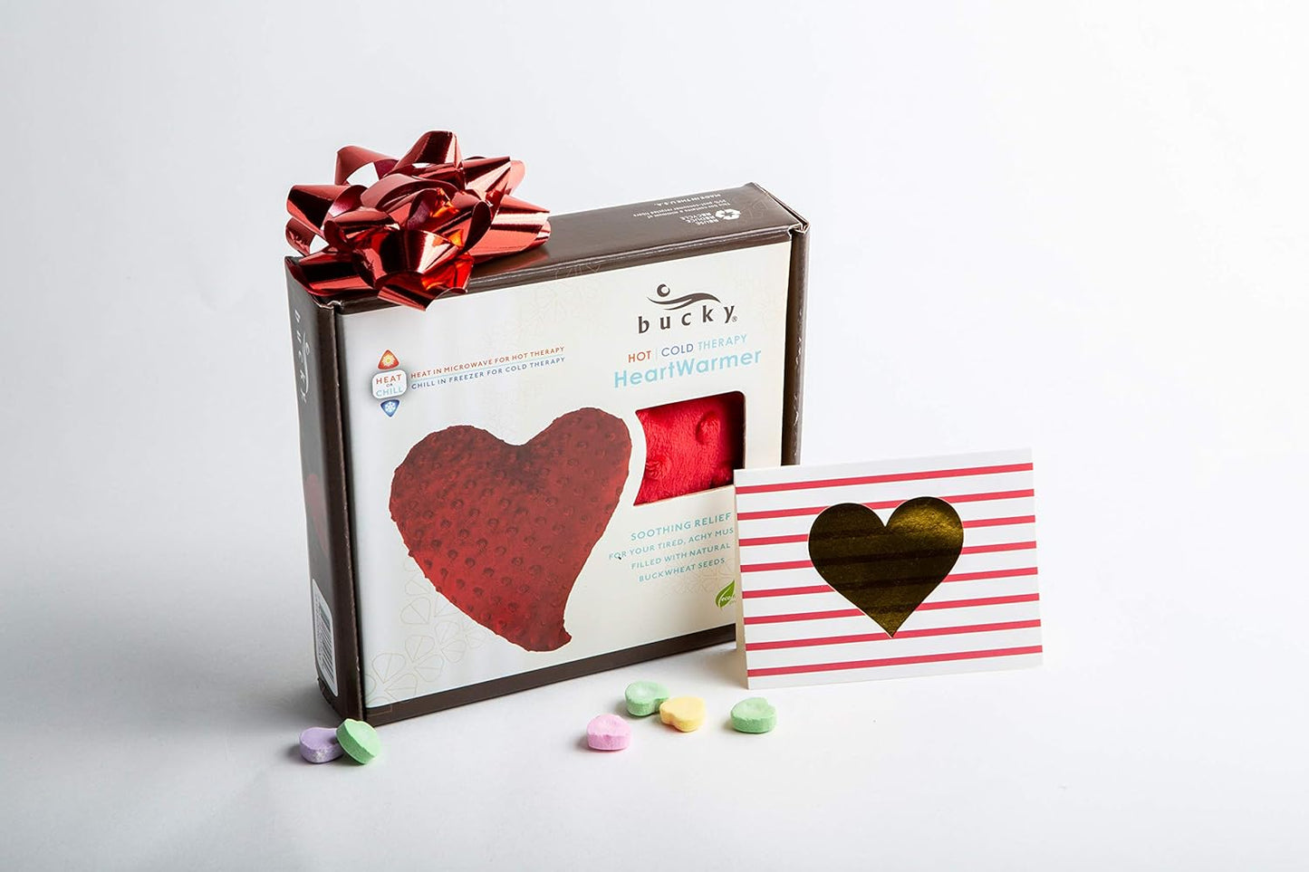 Bucky Unisex Heartwarmer Hot & Cold Therapy Pad, Red, Large