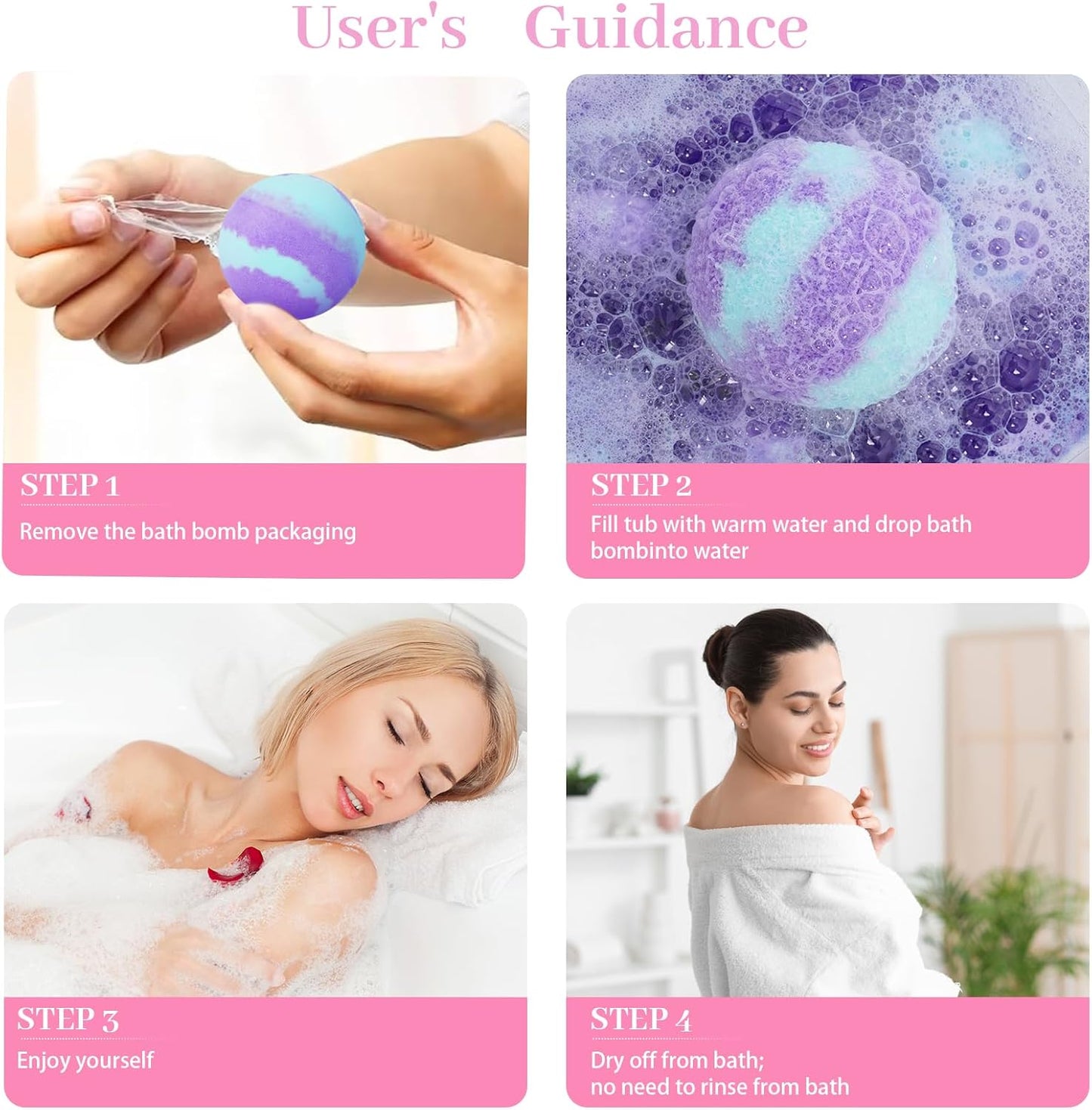 Luxury Bath Bombs Gift Set for Women, Girlfriend, Her, Girls, 12 Pcs XXL Organic Natural Lush Fizzy Shea Butter & Safe Oil Bathbombs for Skin Moisturizing, Bubble Spa Bath, Mothers Day Gift for Wife